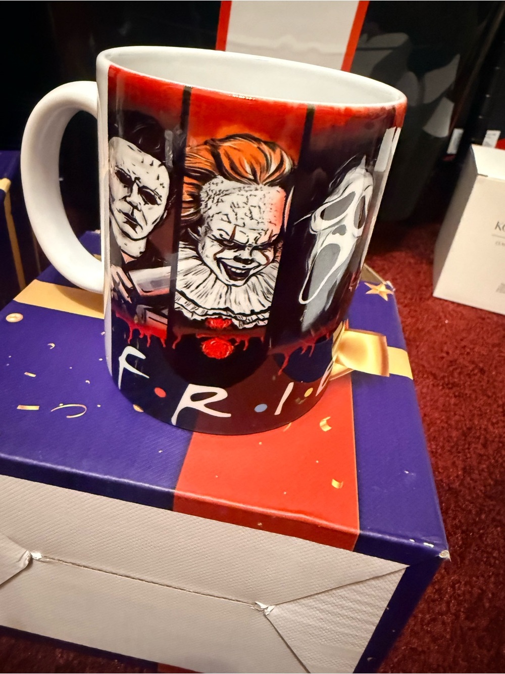 FRIENDS Red and Black Horror Character Ceramic Mug